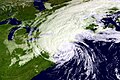 Hurricane Gloria approching new england