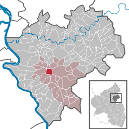 Läget för Hainau i Rhein-Lahn-Kreis