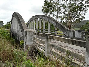 Shark Creek Bridge near Maclean, formerly part of the Pacific Highway.