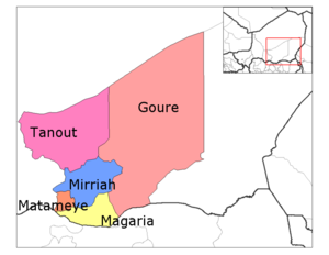 Tanout Department location in the region