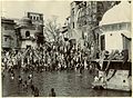 Main bathing Ghat, Hurdwar (Haridwar), 1880s.