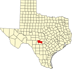 Kerr County na mapě Texasu