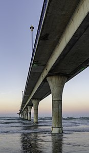 New Brighton Pier during the sunset, Christchurch, New Zealand