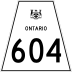 Highway 604 marker