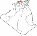 Location map of Algiers.