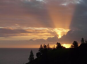 Sunset from Anson Bay, Norfolk Island.