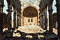 À l'intérieur de Mushabbak, l'abside semi-circulaire et couverte d'un cul-de-four.