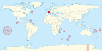 France in the World (+Antarctica claims)