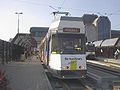 Tram in Oostende station, 2019-ben lebontották)