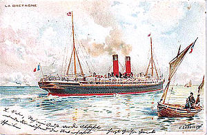 SS La Bretagne in her post-1895 configuration