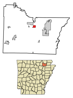 Location in Lawrence County, Arkansas