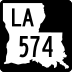 Louisiana Highway 574 marker