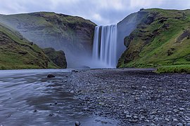 Skogafoss at night