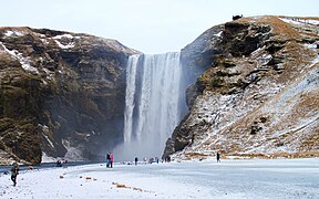 Skogáfoss in winter