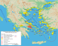 Image 31Delian League ("Athenian Empire"), immediately before the Peloponnesian War in 431 BC. (from Ancient Greece)