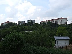 View upon allotments and apartments by Nadbystrzycka Street