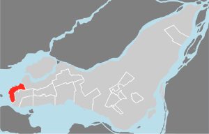 Lage von Senneville in der Agglomeration Montreal