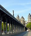 Viaduc de Passy und Fahrbahn in Richtung Passy