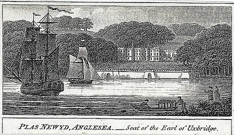 Plas Newydd, Sir Fôn, tua 1790