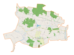 Mapa konturowa gminy Strawczyn, w centrum znajduje się punkt z opisem „Strawczyn”