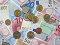 Image 34Coins and banknotes of the Euro, the single-currency introduced from 1999 (from History of the European Union)