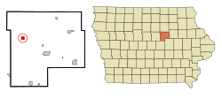 Location of Wellsburg, Iowa