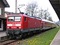 Deutsch: Höllentalbahn auf Gleis 1 des Bahnhof Hinterzarten