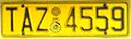 Taxi plate