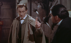 The Hound of the Baskervilles (1959) trailer - Holmes & Mortimer 2.png