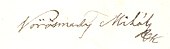 signature de Mihály Vörösmarty