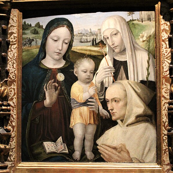 File:Madonna del certosino- Pinacoteca di Brera- Bergognone.jpg