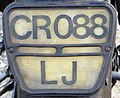 old motorcycle plate