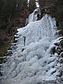 Frozen waterfall in a gully near Jeti-Ögüz