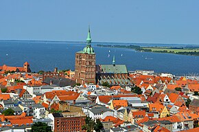 Old town of Stralsund as seen from St. Mary's church