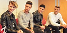 Union J diwawancarai oleh mahasiswa Ullswater Community College pada tahun 2016