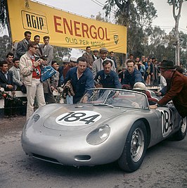 Porsche 718 RS60 tijdens de Targa Florio, 1960