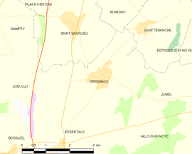 Mapa obce Oresmaux