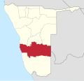 English: Location of en: Region in Namibia