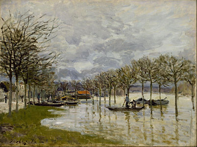 L'Inondation sur la route de Saint-Germain, 1876, musée des Beaux-Arts de Houston.