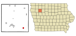 Location of Newell, Iowa