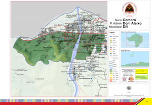 Der Suco Comoro liegt im Westen des Verwaltungsamts Dom Aleixo.