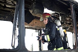 Firefighting training in Mashhad