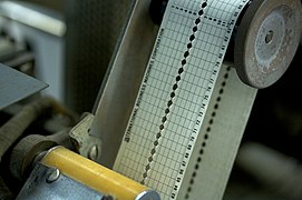 closeup of carriage control tape