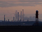 Paull Lighthouses with Killingholme in the background