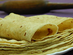 Gujarati Chapati, also known as Phulka which is thinner.