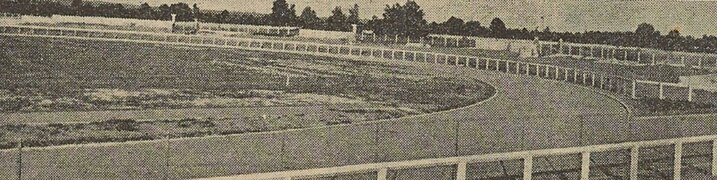 Vue du stade du Hameau, le 9 octobre 1949