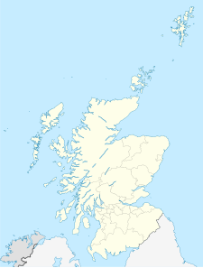 Outline of Scotland with the location of the restaurant marked