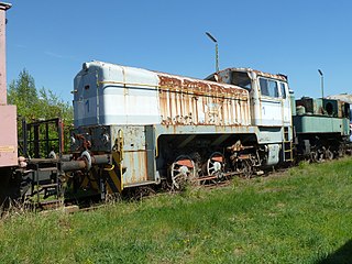 Gilli–Hochdruckdampf­spei­cher­lo­ko­mo­tive der Wiener Lo­ko­mo­tiv­fab­rik Floridsdorf in Strasshof an der Nordbahn