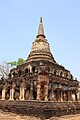 Temple des éléphants Wat Chang Lom, stupa principal campaniforme (type dit cinghalais)