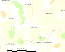 Mapa obce Imécourt